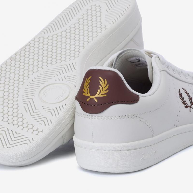Fred Perry B721 Leather Mens White Sneakers Sfpm2416312 U59