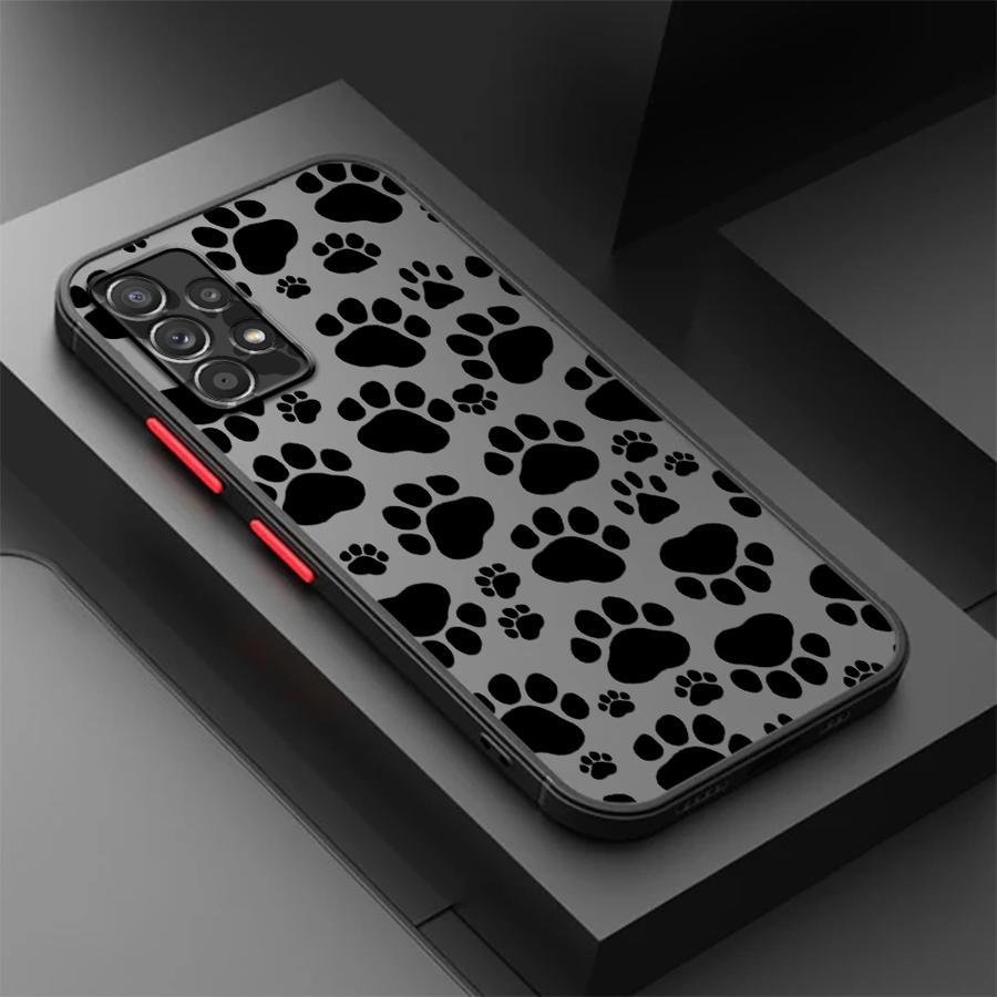 

Case for Samsung Galaxy A35 A56 A55 A52S A72 A54 A73 A33 A53 A14 A23 A16 A15 A17 A52 A34 A36 Phone Cover Cute Pet Paw Prints Galaxy A55 5G
