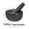 Natural Stone Mortar and Pestle Set for Grinding and Garlic Mincing, Includes Peeler and Press