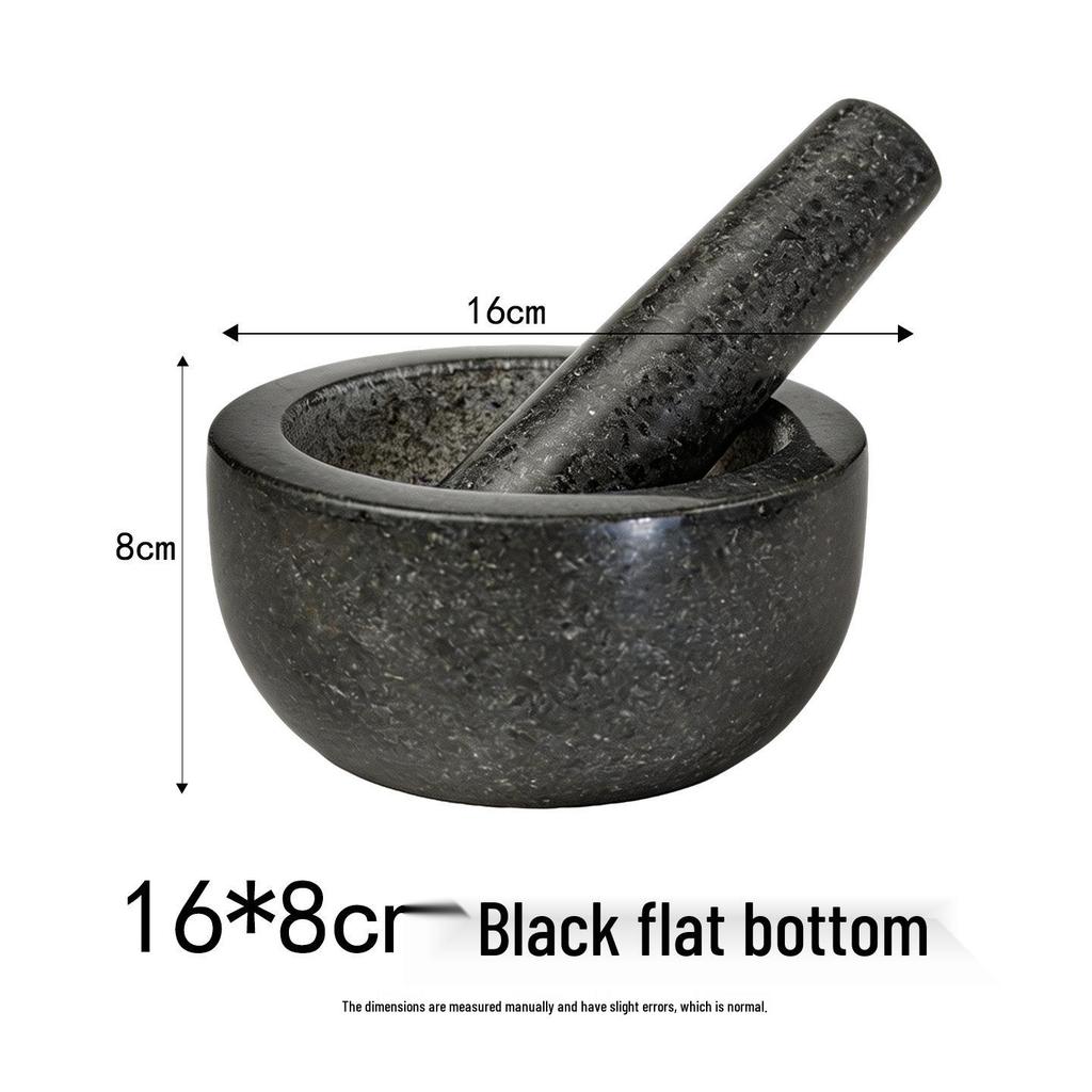 Natural Stone Mortar and Pestle Set for Grinding and Garlic Mincing, Includes Peeler and Press