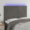 VidaXL LED Headboard Bedroom Furniture Double Bed Accessory Head of Bed Frame Interior Dark Grey 3122193