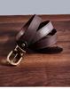 Men's Handmade Retro Leather Belt with Brass Buckle - Genuine Cowhide, Versatile and Trendy for Casual Wear