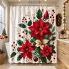 Winter Forest Floral Abstract Print Polyester Shower Curtain Bathroom Decor Bathtub Curtain with Hooks Multiple Designs