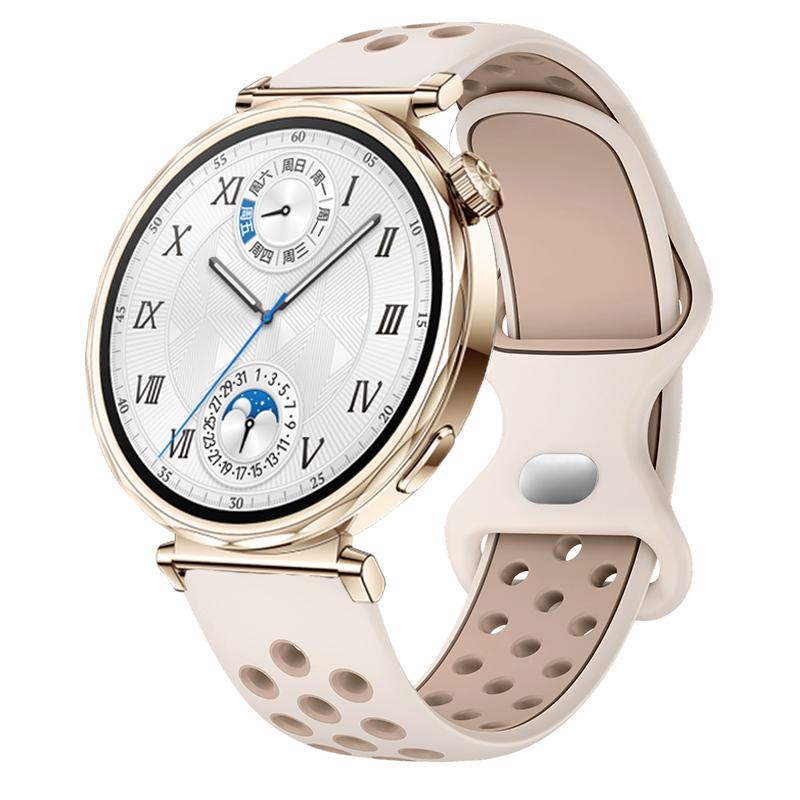 Two Tone Strap for Huawei Watch GT5pro 42mm Breathable Round Hole Strap Suitable for Huawei Watch GT5 GT4 41mm Smartwatch Correa