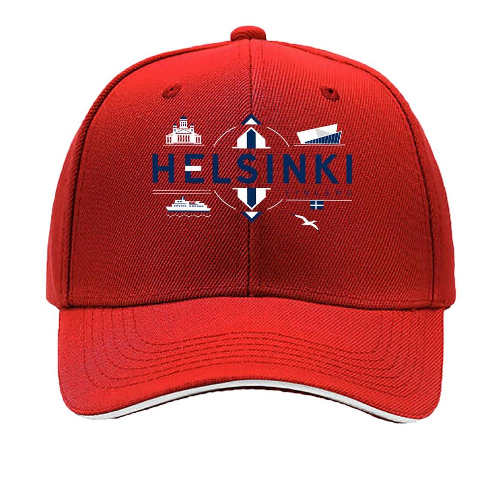 Modern Helsinki Finland Cross Travel Sandwich Baseball Cap Sun Cap Outdoor Workouts Hat