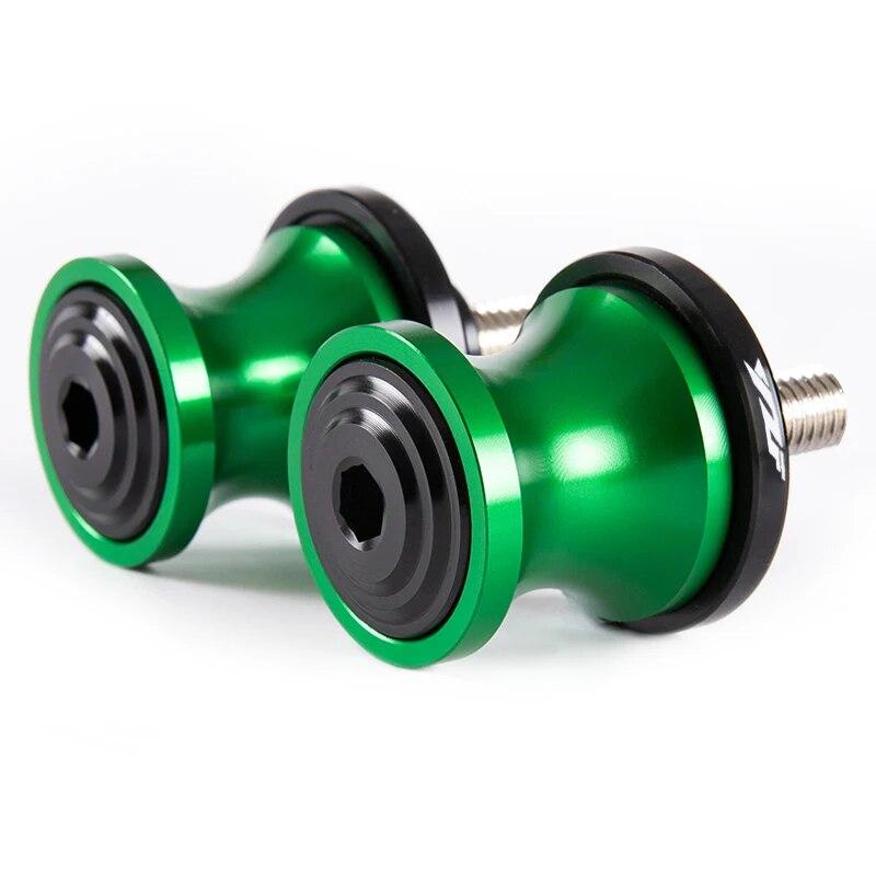 

Для Yamaha YZF R6 R3 R25 R1 YZF-R3 YZFR6 1999-2022 мотоциклетные катушки маятника слайдер задний кронштейн винт фиксированные аксессуары two green