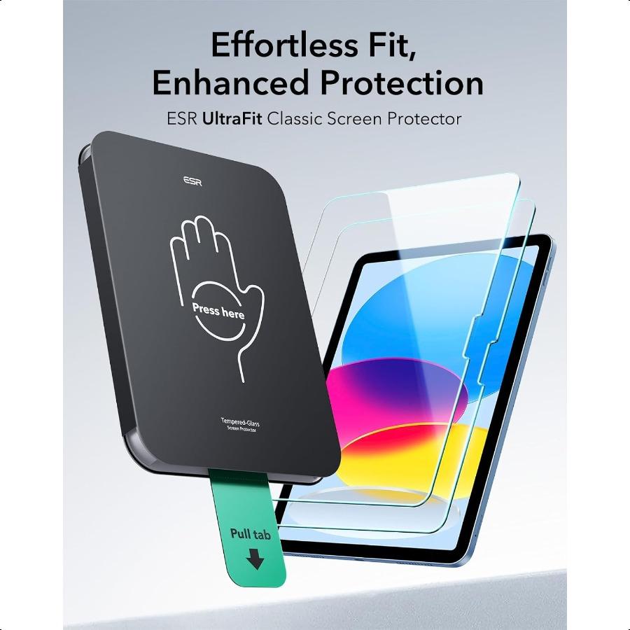 2 Pack Screen Protector for iPad 11th 10th Generation A16 11 10.9 Inch 2025 2025 9H Tempered Glass Film with UltraFit Tray Appl