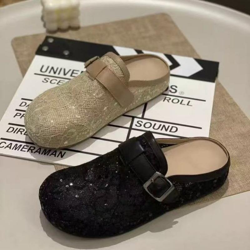 Flip-top Shoes Women's Shoes Half Slippers Versatile Flat Anti-slip Slippers