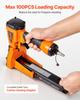 Pneumatic Carton Closing Stapler, 13 Gauge Pneumatic Cardboard Staple Gun for 34.8mm Crown 16mm & 19mm Length, Depth-Adjustable 70-120 PSI Air Staple