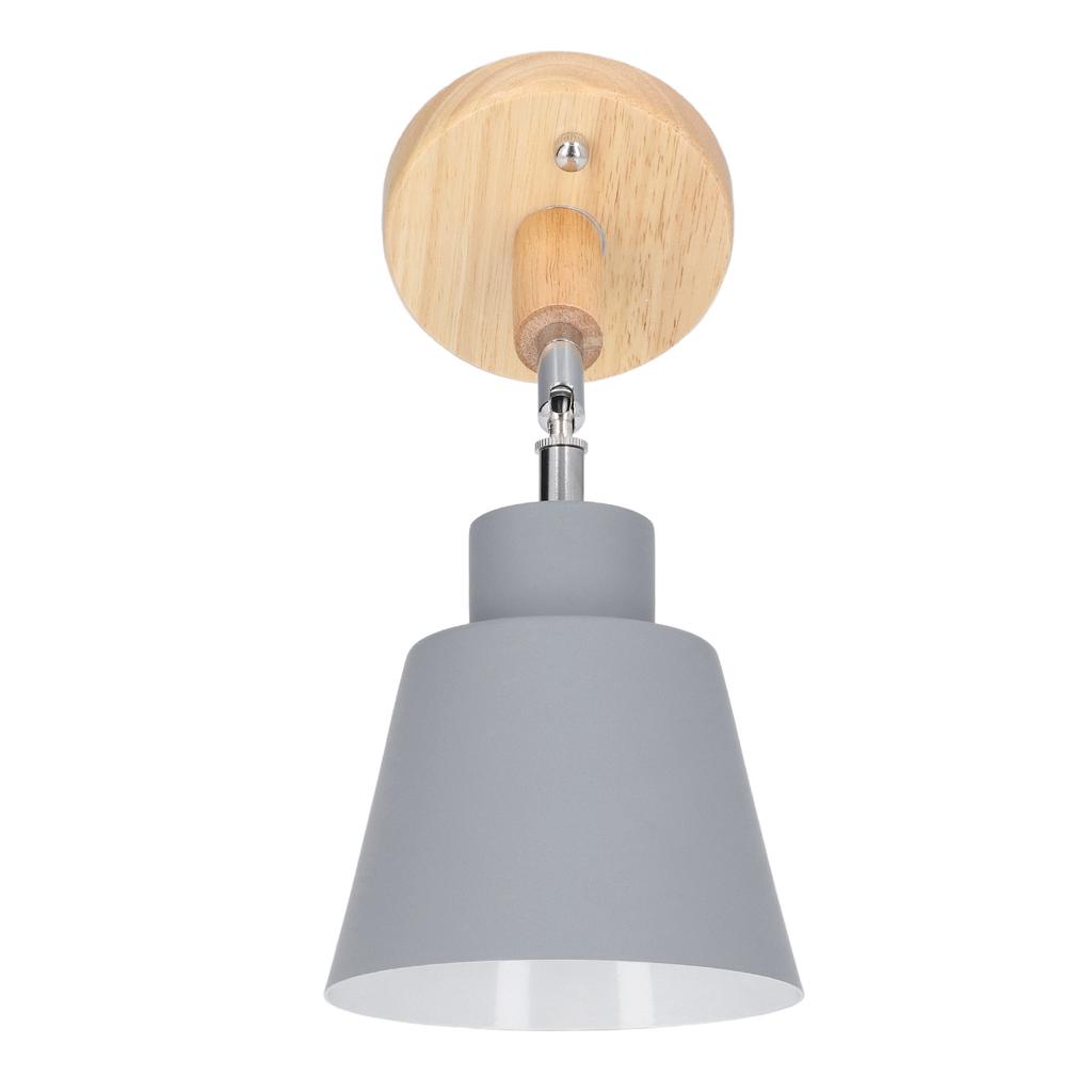 Wall Sconces Modern Minimalist Style Wood Art Decorative Grey Wall Light with Plug Switch for Bar
