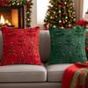 Plush Throw Pillow Cover Xmas Tree Plush Cushion Cover Christmas Pillow Cover  Xmas Decor