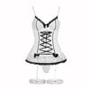 European & American Sexy Lace Lingerie: Pure Desire Style with Bow & Leg Accent, One-Piece for Girls.