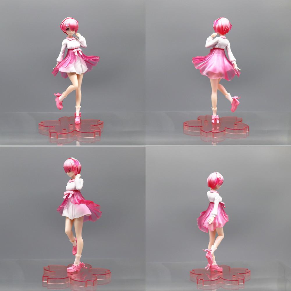 20CM Anime Re: Life In A Different World From Zero Figure Rem Ram Transparent Parts Night Fluorescent Action Figure Toy Gift