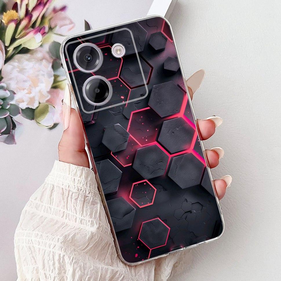 For Xiaomi Poco M7 Pro 5G Case New Dargon Art Painted Cover For Poco M7 PocoM7 Pro 5G Back Cover Soft TPU Fundas Coque