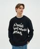 BLOND9 Slogan Round Knit Sweater_Black (Type B)