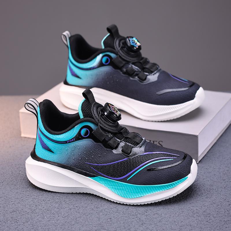 2025 Summer Kids  Breathable Mesh Running Shoes with Rotary Button Size 33