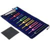 9-delige Solfeggio Stemvorken Kit 174/285/396/417/528/639/741/852/963Hz Genezende Vorken Set met Siliconen Hamer en Tas Zilver/goud
