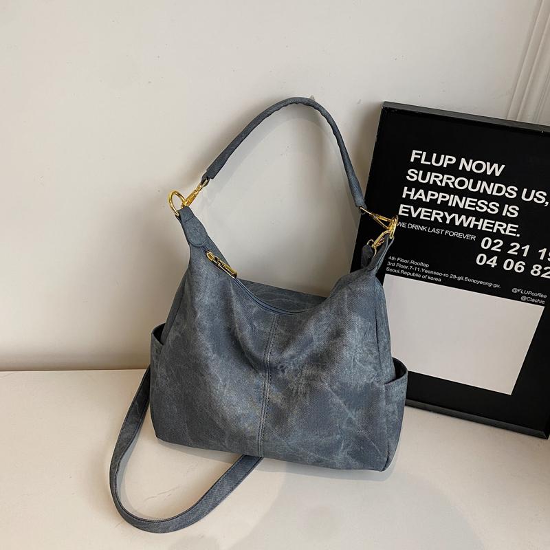 Large Capacity Tote Bag Women's Vintage Shoulder Crossbody Bag Underarm Bag