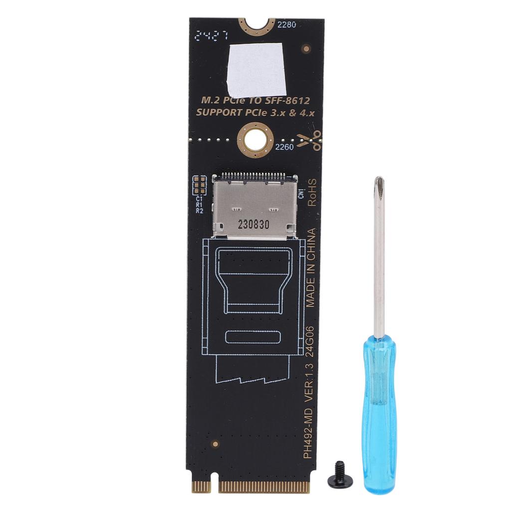 PCIE 3.0 M.2 Mkey to Oculink SFF-8611 SFF-8612 Host Adapter Card for PCIe NVMe SSD PH492-MD