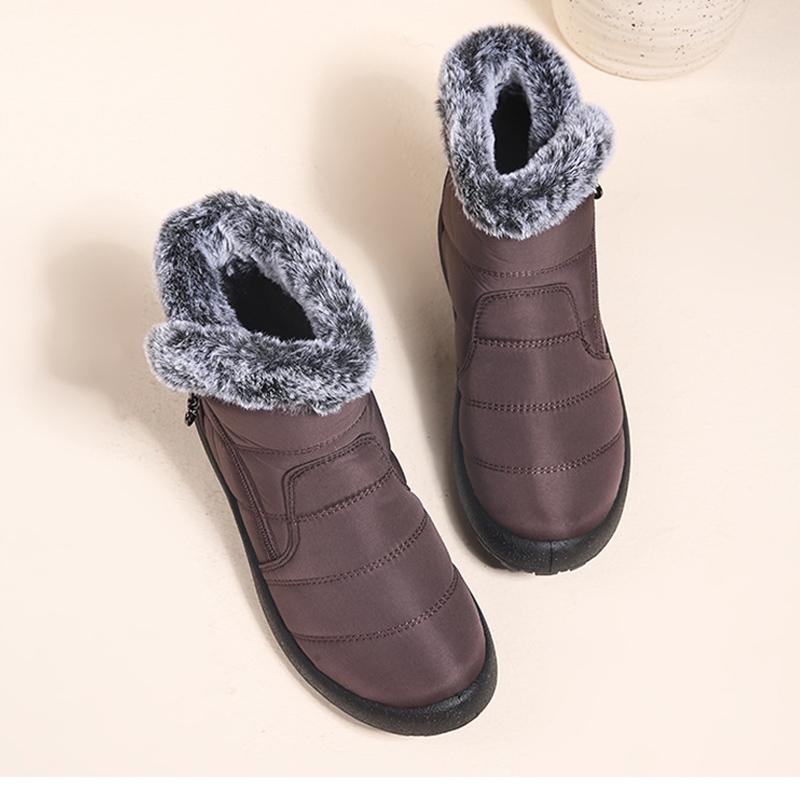 

Водонепроницаемые зимние ботинки женские зимние ботинки теплые плюшевые для холодной зимы женские ботильоны нескользящие черные красные больших размеров 42 42 коричневый