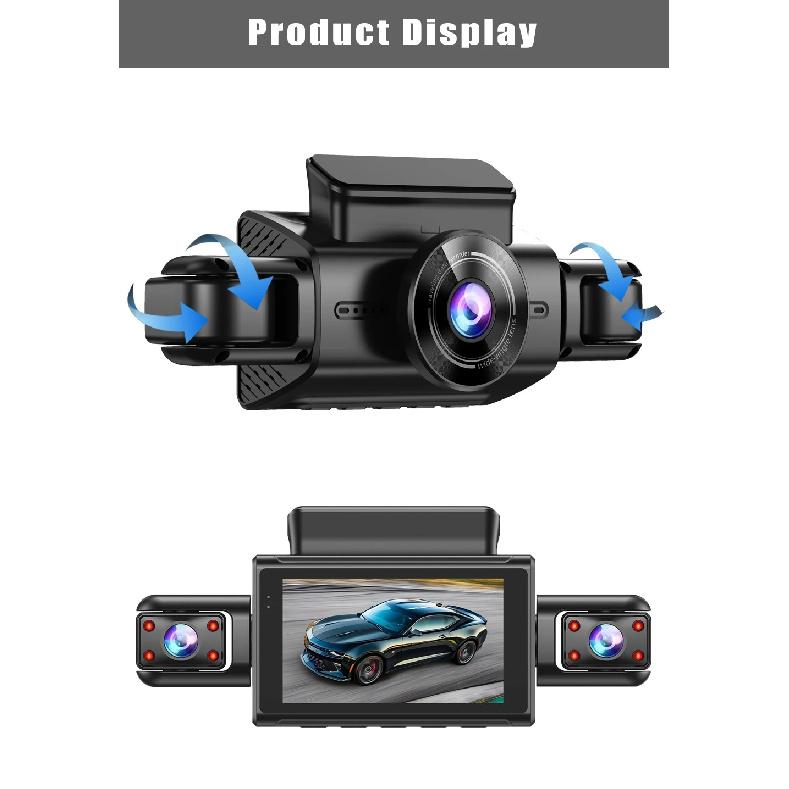 4-Channel 360 Degree Dash Cam For Cars WIFI APP Car DVR 2.5K 2560*1440P 4 Camera Lens Video Driver Recorder Rear View Camera