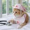 Adjustable Cat Transformation Dress Funny Pet Cosplay Clothes Dress Up Pet Pink Uniform  Pet Show