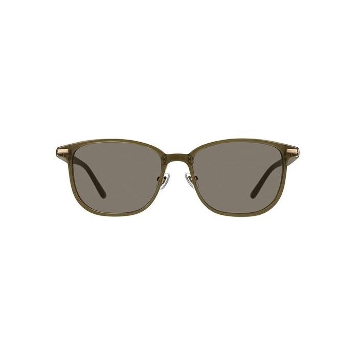 [Zoff] SUNCUT Glasses/UV100% Cut Wellington Sunglasses (Green (Clear) ZA201G01_64A2) Leather-Look Rubber Temples Non-Slip Unisex UV
