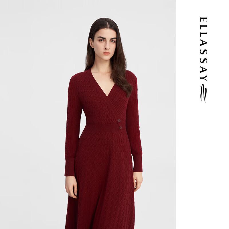 

ELLASSAY Women s Textured Cable Knit Dress S
