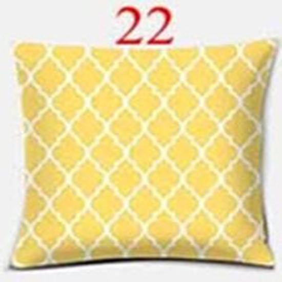 Bright Yellow Simple Geometric Series Pillow Gift Home Office Decoration  Bedroom Sofa Car Cushion Cover