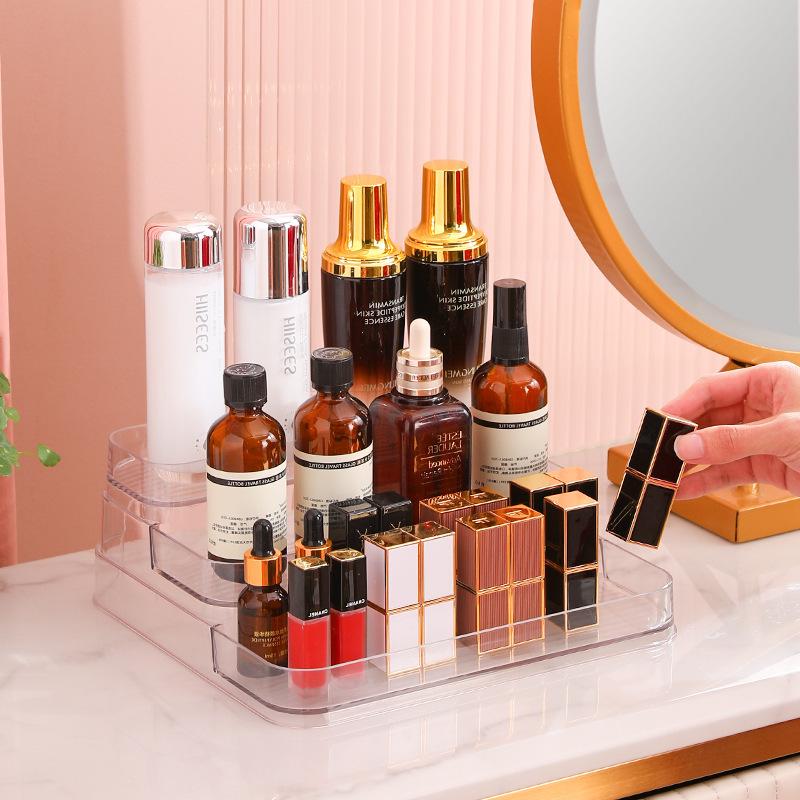 PET Transparent Storage Box for Cosmetics, Kitchen, Skincare, and Bathroom Organization