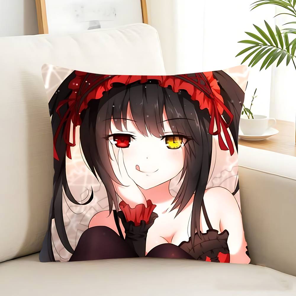 Tokisaki Kurumi Pillow Case Removable Washable Cushion Cover – All-Season Soft Linen