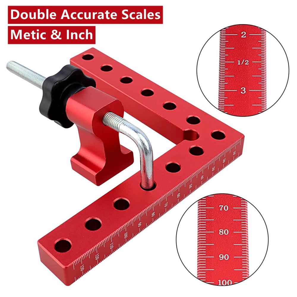 90 Degrees Carpenter's Square Ruler Woodworking Tool L-Shaped Auxiliary Fixture Splicing Board Right Angle Fixing Clip