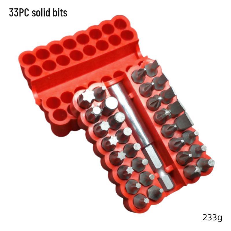 33-teiliges magnetisches Kreuzschlitz-Schraubendreher-Bit-Set mit Verlängerungsstange