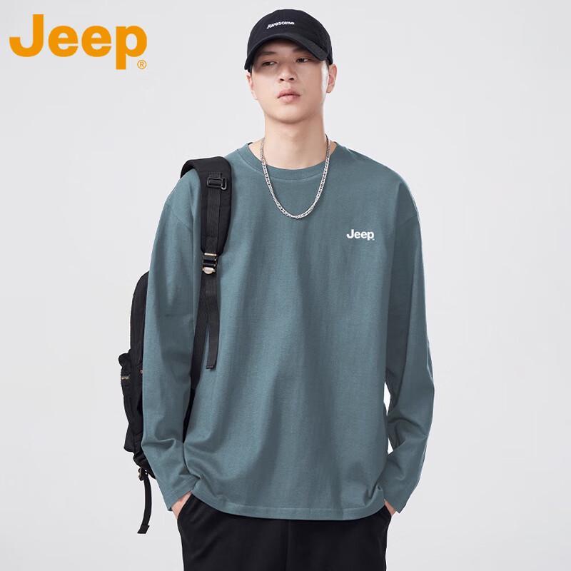 JEEP Men s Pure Cotton Long Sleeve T-Shirt XL
