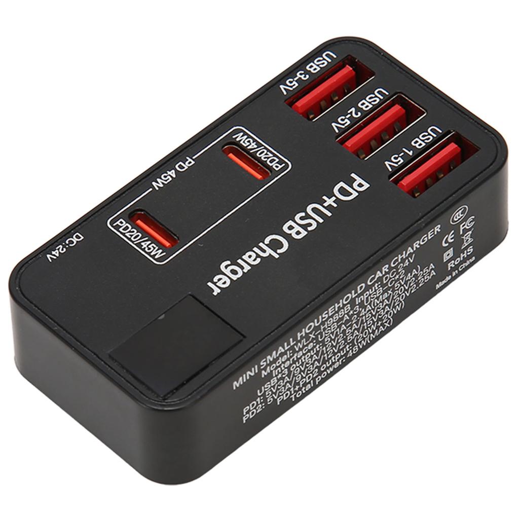 5 Ports USB Ladehub Schnellladung Mini PD Multiport Power Stock Ladestation für Notebook