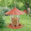 Folding Hanging Wild Bird Feeder with Lanyard Waterproof Automatic Bird Feeder Large Capacity Gazebo Style