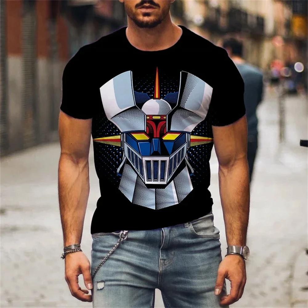 New Mazinger Z T Shirt Anime Robot 3D Printed Men Woman Short Sleeve T-Shirts Fashion Streetwear Harajuku Kids Tops Tees