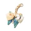 Elegant Hand-Woven Scarf Chain with Bow Decoration Pendant for Bag Strap Modification.