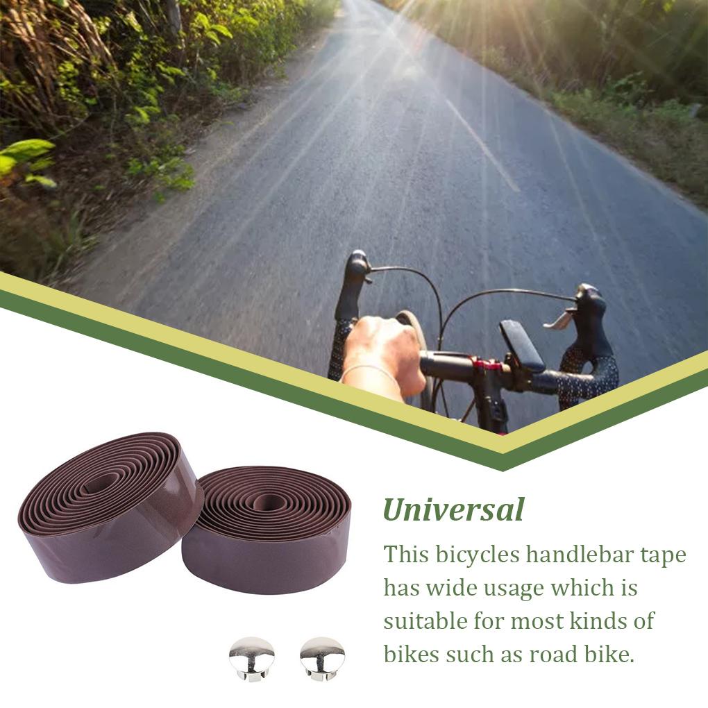 Road Bicycles Handle Bar Tape with Bar-plug Outdoor Damping Elastic Grips Shock Absorbing Wraps Tapes Accessory