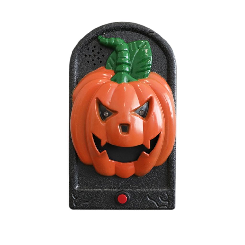 Halloween Doorbell Decorations,Animated Skulls Doorbell With Spooky Sounds,Decor With Lightup Eyeball,Trick Or Treats Event For Adult,Haunted House