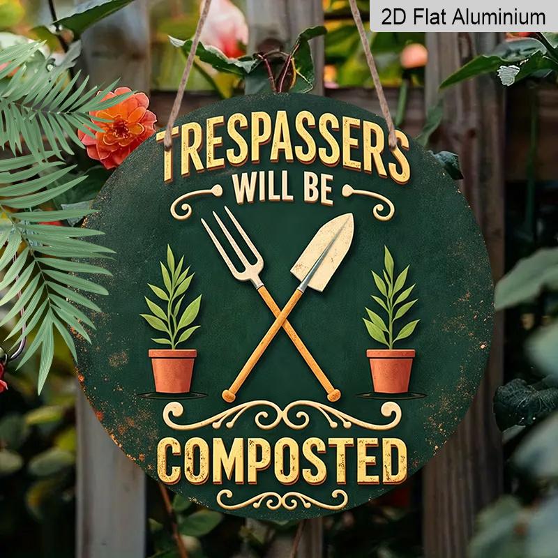 

2D Flat Aluminum Retro-Style Nameplate Wall Decor Rustic Farmhouse Style 7.87 Inches X 7.87 Inches Perfect for Gardens, Farmhouses, Cafes, Front 1pc