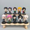 Demon Slayer Pvc Q Version Figurine Set With Collectible Character Dolls For Anime Fans