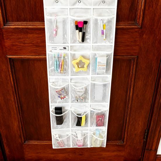 Organizer na buty do zawieszenia na drzwiach 15 kieszeni Przezroczysty wiszący organizer na drzwi Oszczędzająca miejsce torba do przechowywania butów, zabawek, przyborów toaletowych