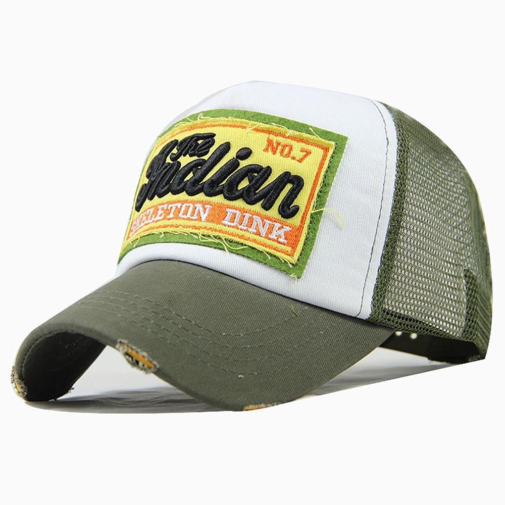 Breathable Snapback Cap Letters Embroidery Sun Protection Caps Casual Mesh Baseball Hat  Outdoor