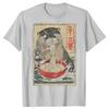 Funny Otter Eating Ramen Anime Graphic Tshirts Men and Womens Fashion Casual Tshirt Shirt Summer Clothes Breathable Cotton
