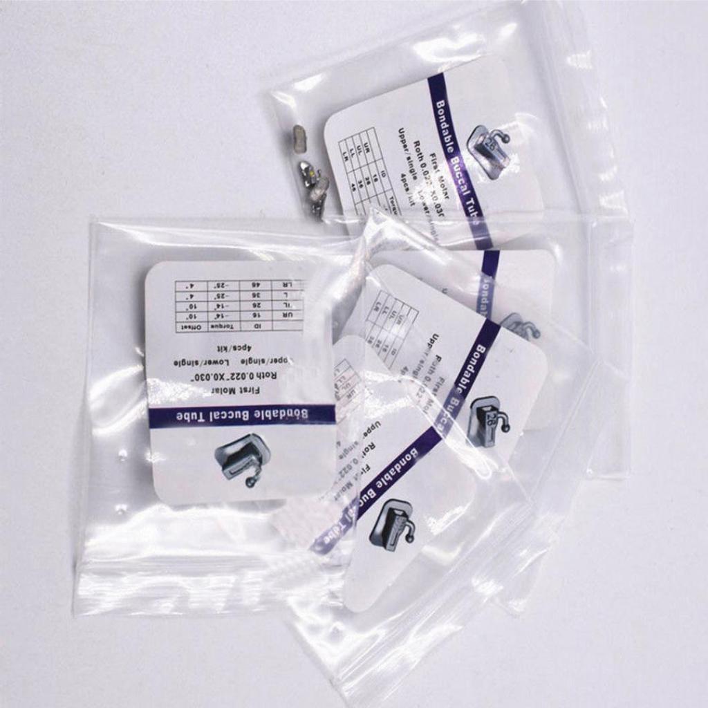 4 Teile/paket Dental Kieferorthopädische 1. Molaren Halterung Bukkalröhrchen Bondable Roth 022
