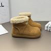 Lamb wool snow boots women's Birkenstock short boots 2025 winter new non-slip cotton boots velvet thermal cotton shoes