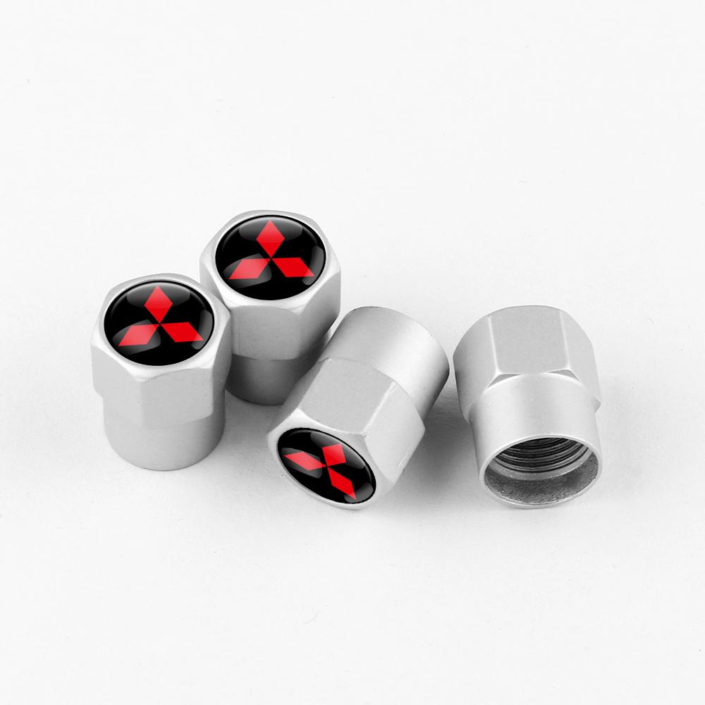 4PCS Tire Valve Caps Car Motorcycle Wheel Tyre Air Valve Cover For Mitsubishi Space Star Lancer 9 Outlander Xl Eclipse Cross Asx