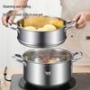 DUTRIEUX 26CM 304 Stainless Steel Multi-Function Cooking Pot with Steamer