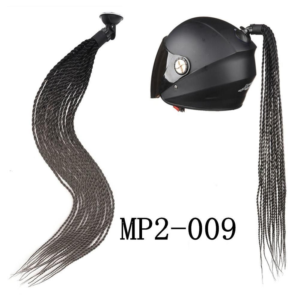 1Pc Motorcycle Helmet Braids Wig Multicolor Loose Wig Ponytail Braid Motorbike Helmet Pigtails Decoration Dual Pigtail Ponytail